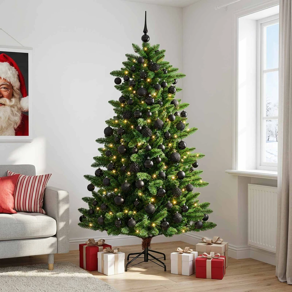Dirbtinė Kalėdų eglutė su burbulais 180 cm 300 LED Šilta balta