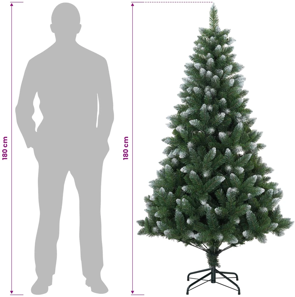 Dirbtinė Kalėdų eglutė su burbulais 180 cm 300 LED Šilta balta