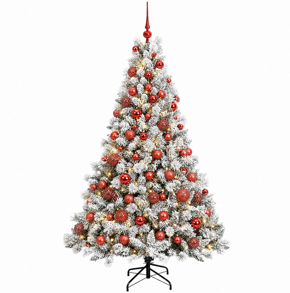 Dirbtinė Kalėdų eglutė su burbulais 180 cm 300 LED Šilta balta