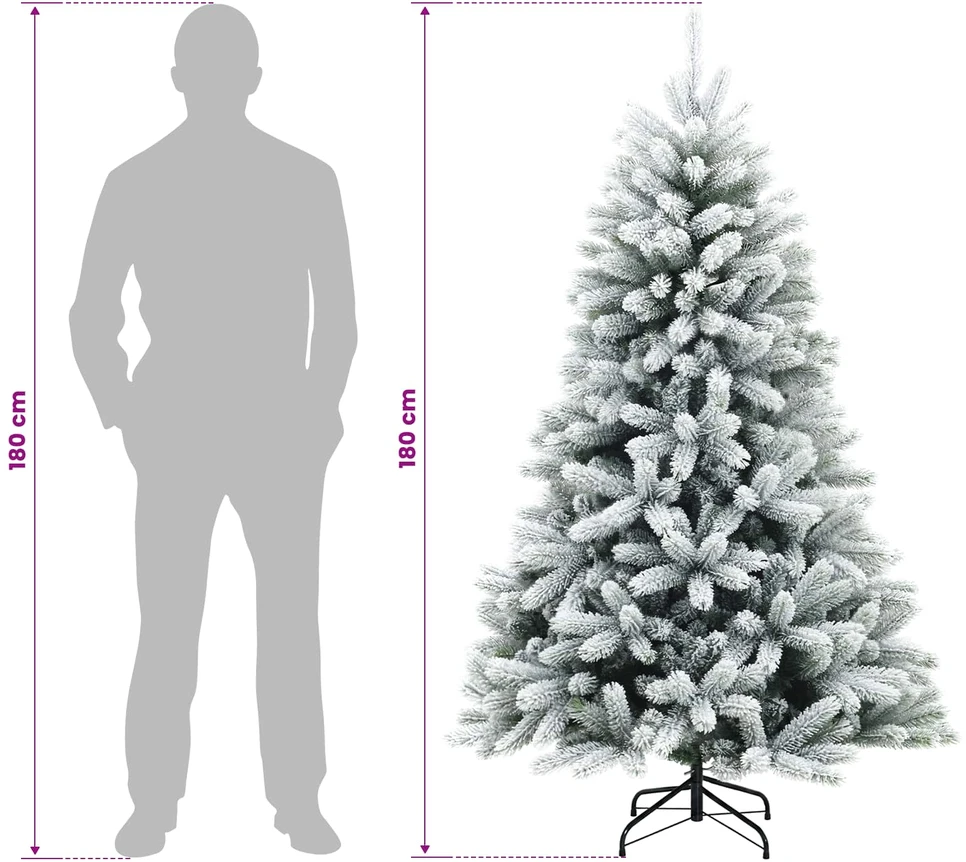 Dirbtinė Kalėdų eglutė su burbulais 180 cm 300 LED Šilta balta