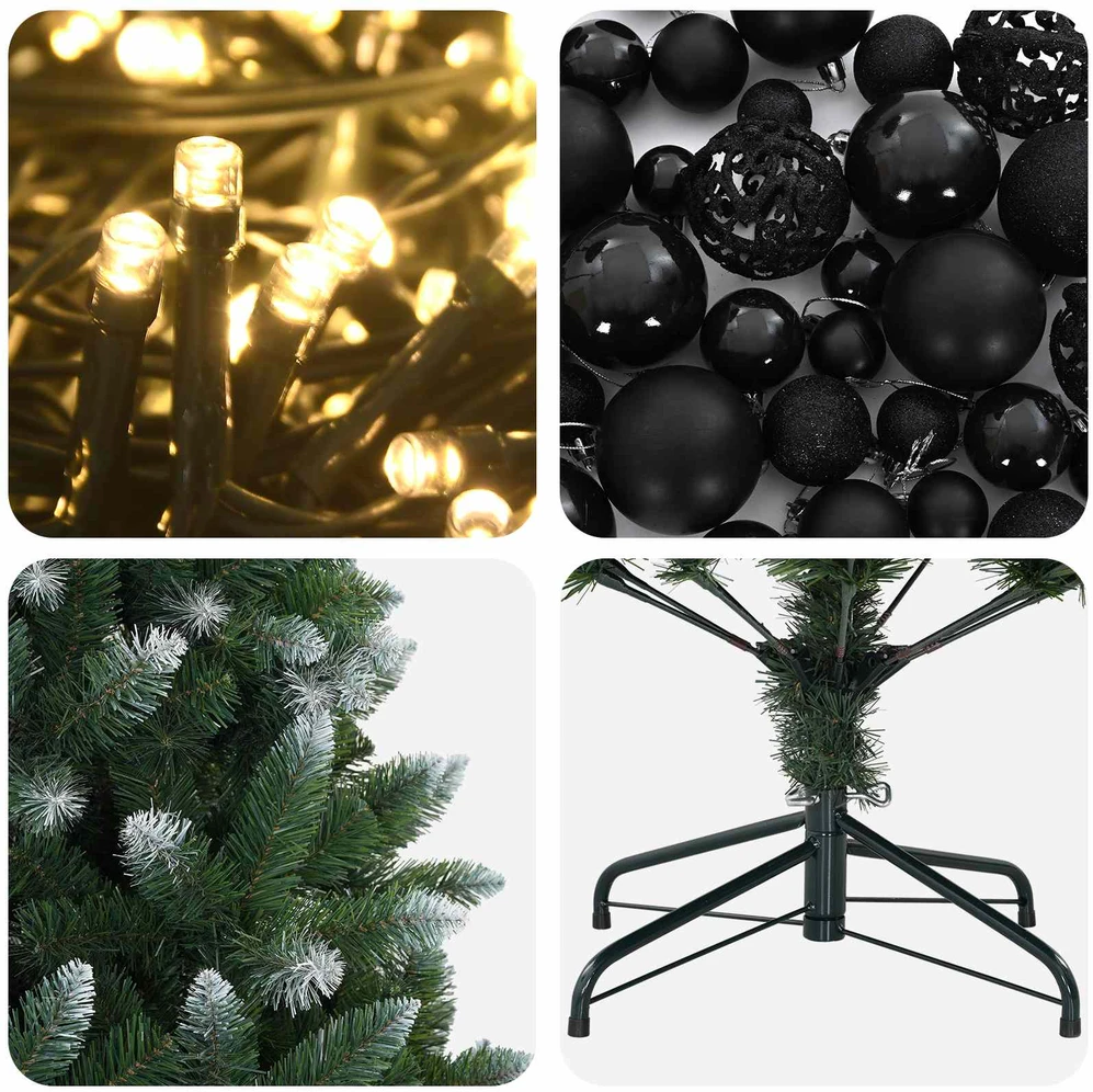 Dirbtinė Kalėdų eglutė su burbulais 180 cm 300 LED Šilta balta