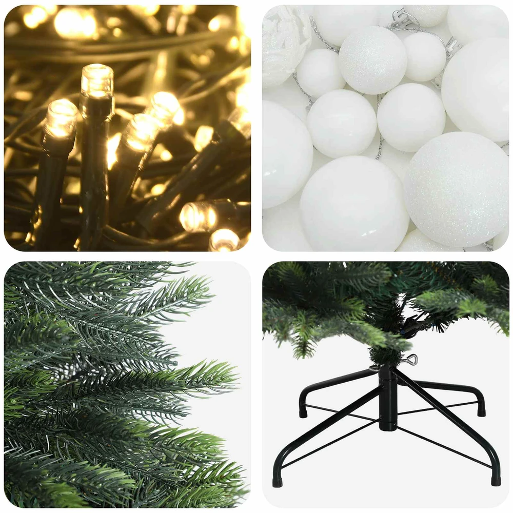 Dirbtinė Kalėdų eglutė su burbulais 180 cm 300 LED Šilta balta