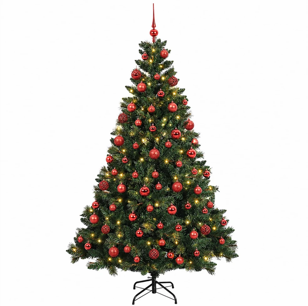 Dirbtinė Kalėdų eglutė su burbulais 180 cm 300 LED Šilta balta