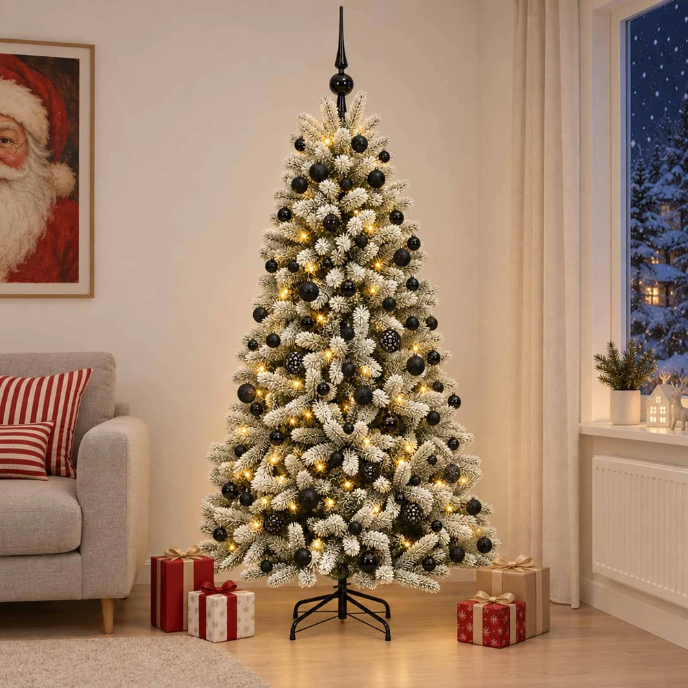 Dirbtinė Kalėdų eglutė su burbulais 180 cm 300 LED Šilta balta