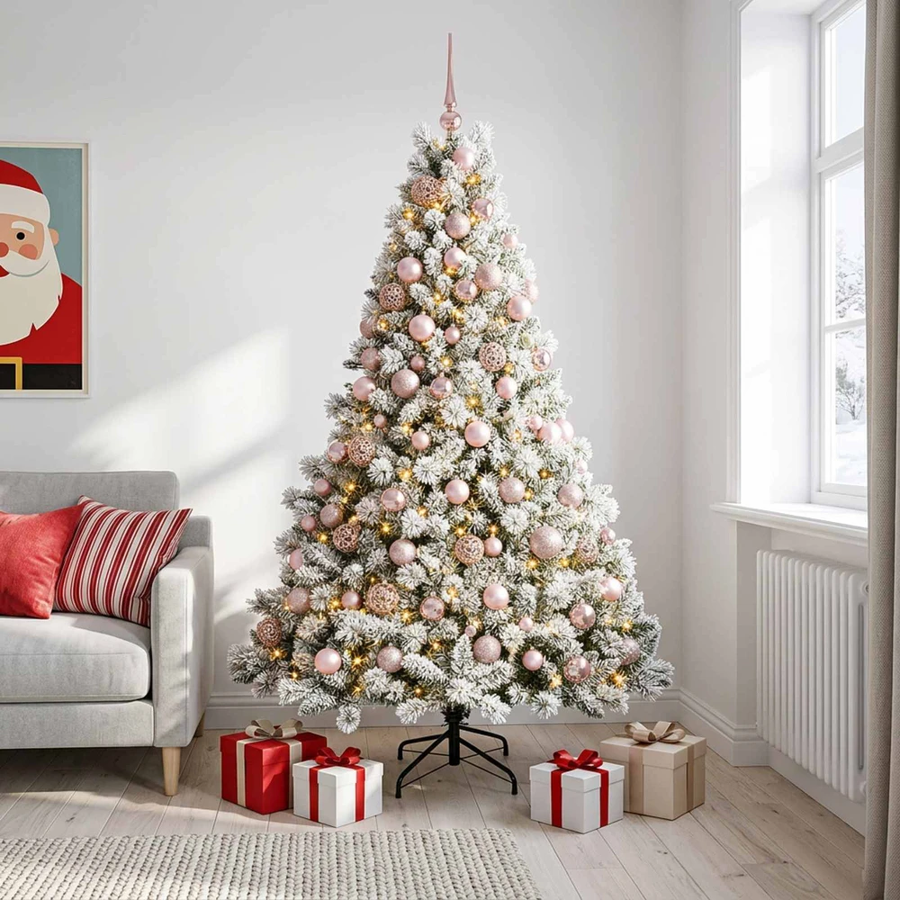 Dirbtinė Kalėdų eglutė su burbulais 180 cm 300 LED Šilta balta