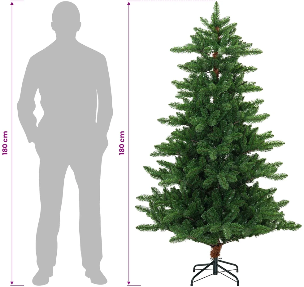 Dirbtinė Kalėdų eglutė su burbulais 180 cm 300 LED Šilta balta