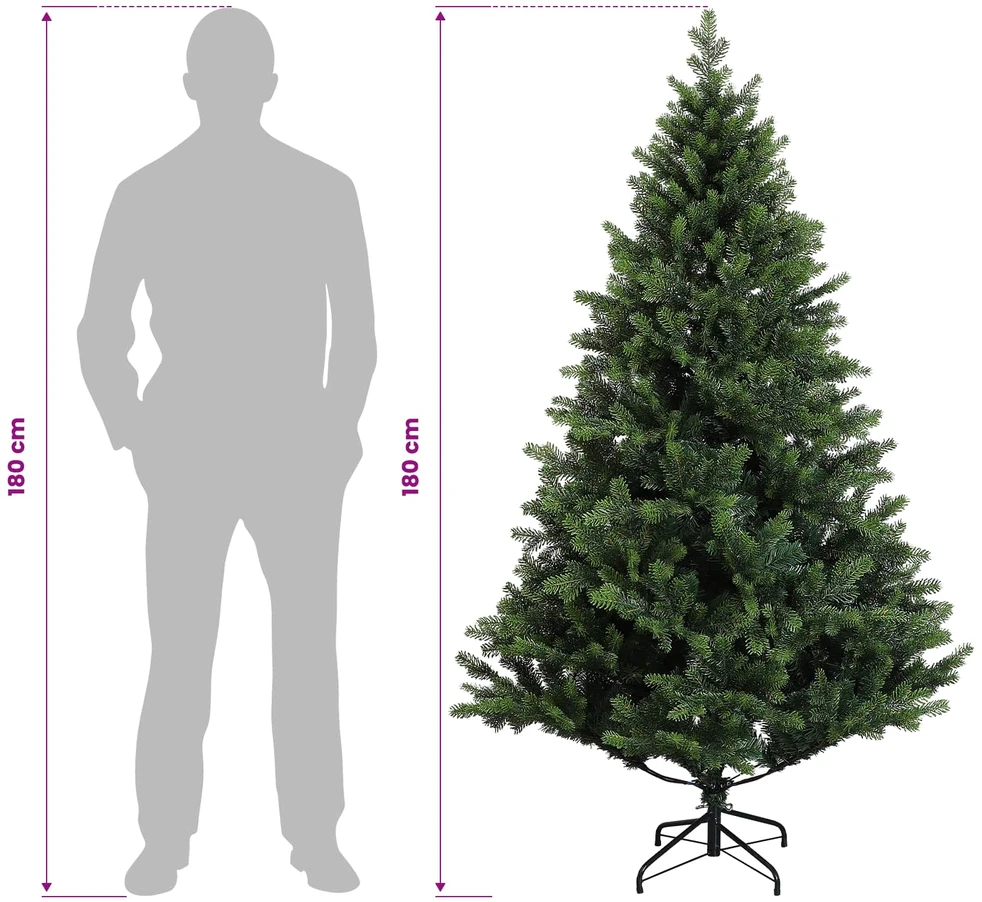 Dirbtinė Kalėdų eglutė su burbulais 180 cm 300 LED Šilta balta
