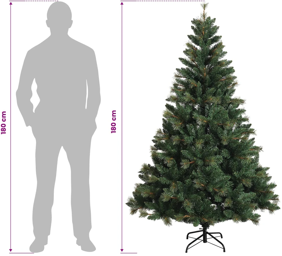 Dirbtinė Kalėdų eglutė su burbulais 180 cm 300 LED Šilta balta