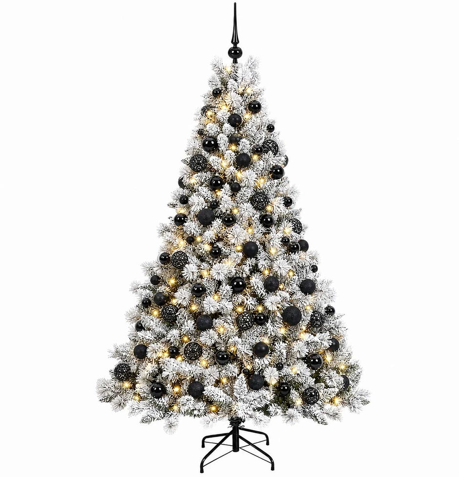 Dirbtinė Kalėdų eglutė su burbulais 180 cm 300 LED Šilta balta