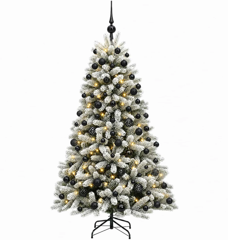 Dirbtinė Kalėdų eglutė su burbulais 180 cm 300 LED Šilta balta
