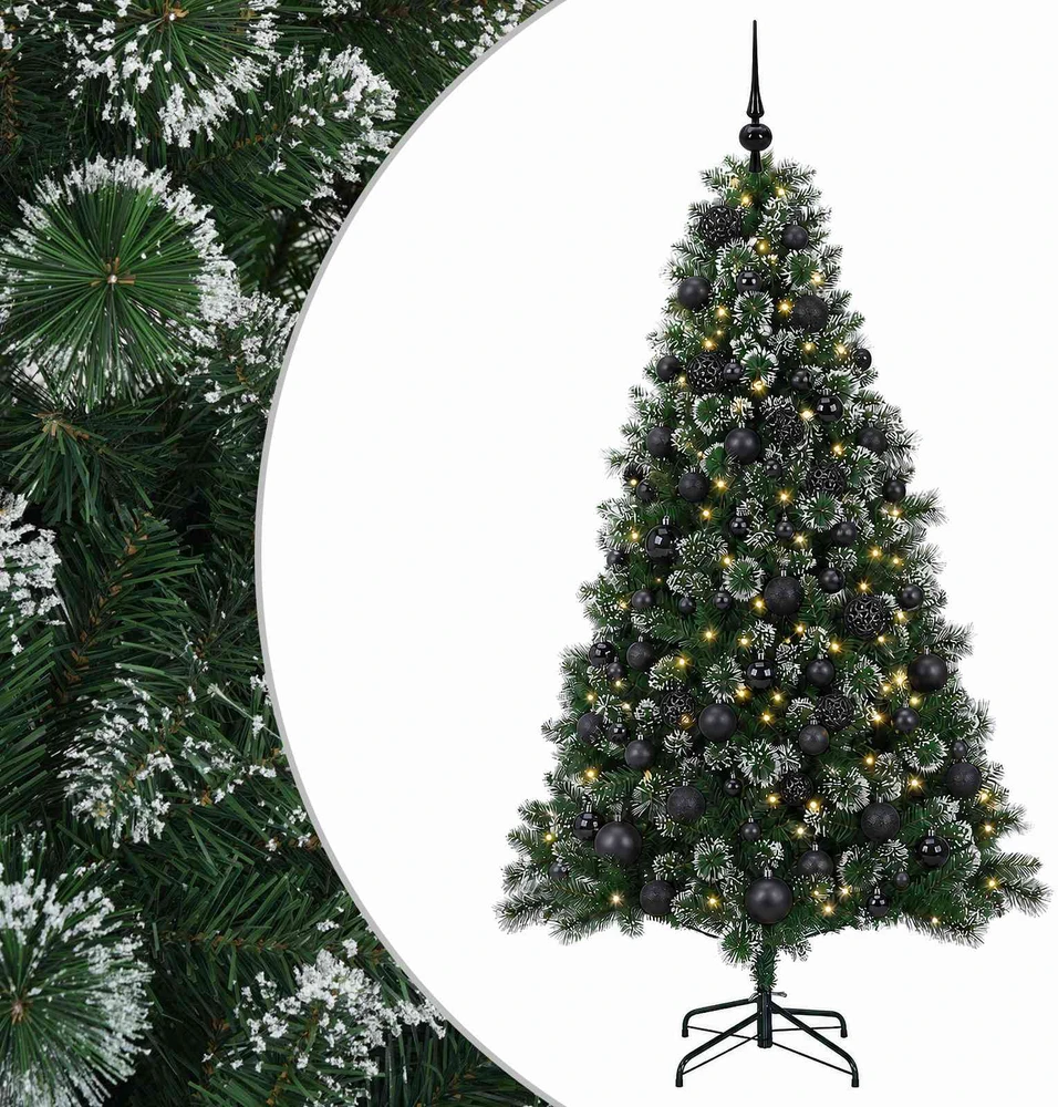 Dirbtinė Kalėdų eglutė su burbulais 180 cm 300 LED Šilta balta