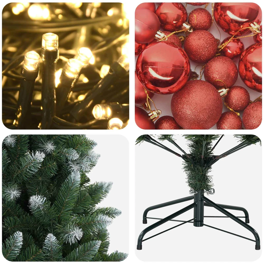 Dirbtinė Kalėdų eglutė su burbulais 180 cm 300 LED Šilta balta