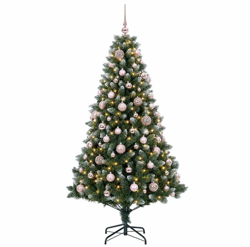 Dirbtinė Kalėdų eglutė su burbulais 180 cm 300 LED Šilta balta