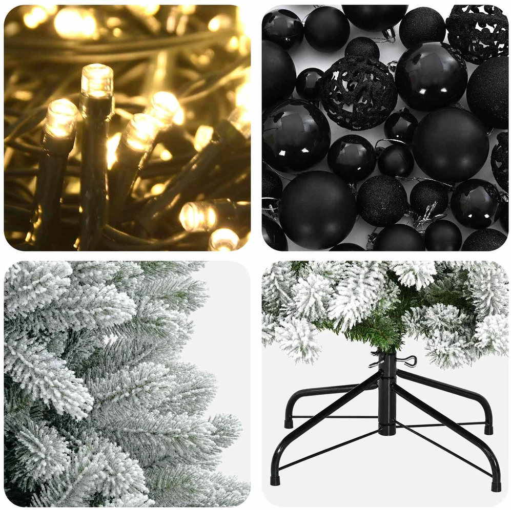 Dirbtinė Kalėdų eglutė su burbulais 180 cm 300 LED Šilta balta