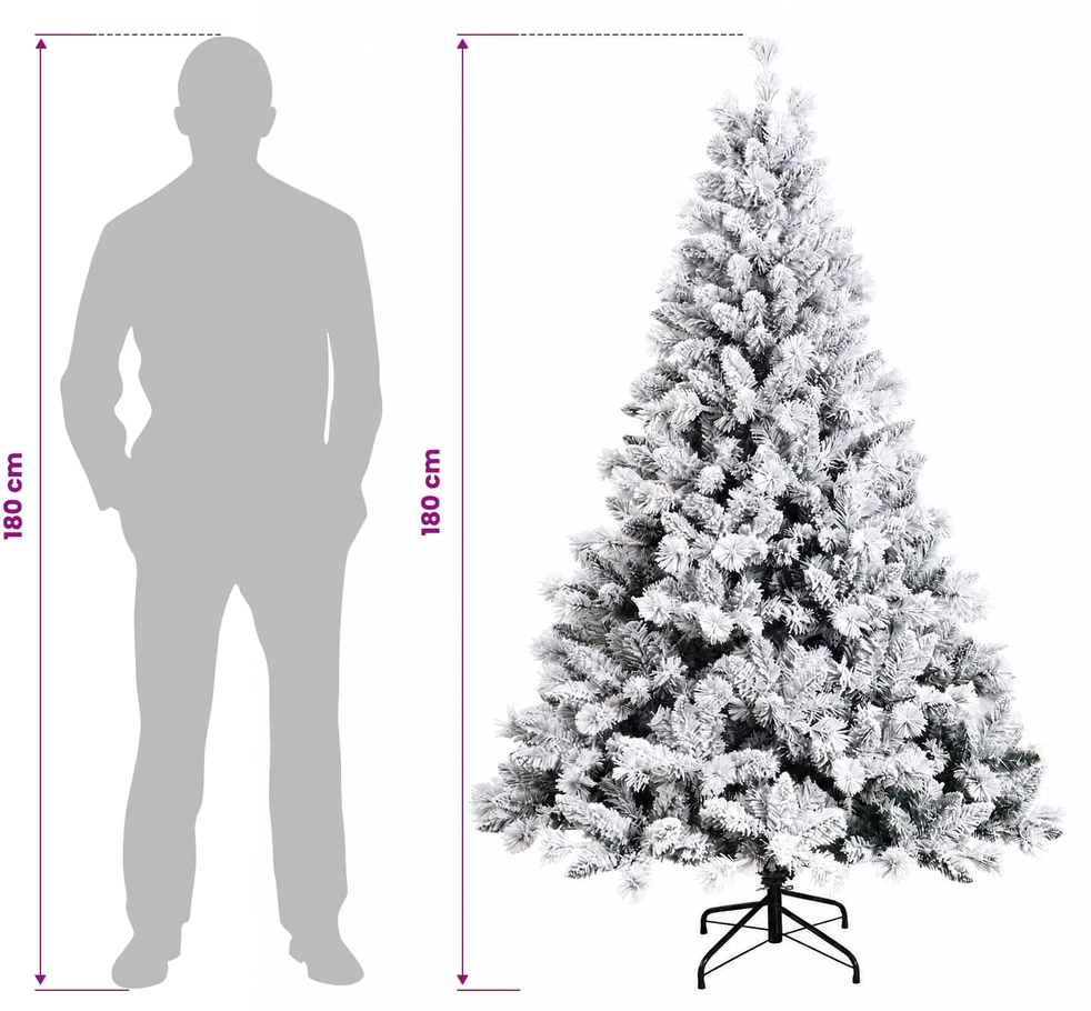 Dirbtinė Kalėdų eglutė su burbulais 180 cm 300 LED Šilta balta
