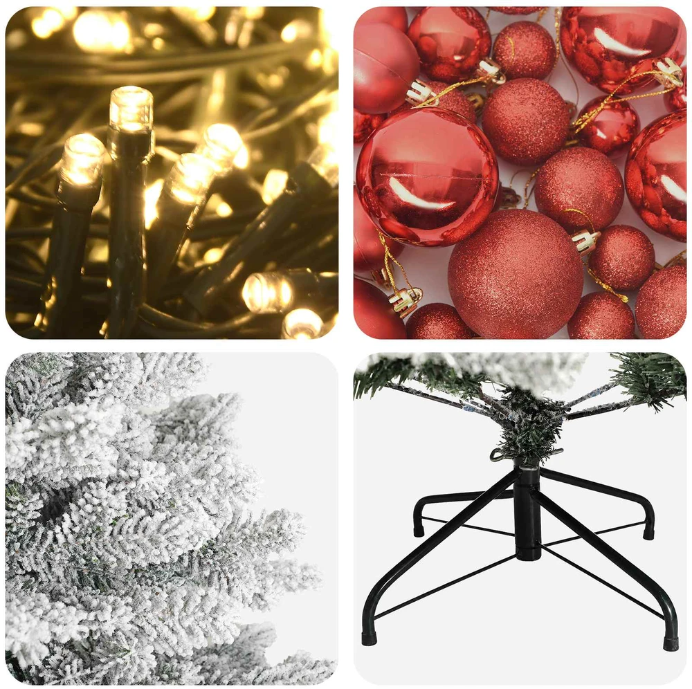 Dirbtinė Kalėdų eglutė su burbulais 180 cm 300 LED Šilta balta