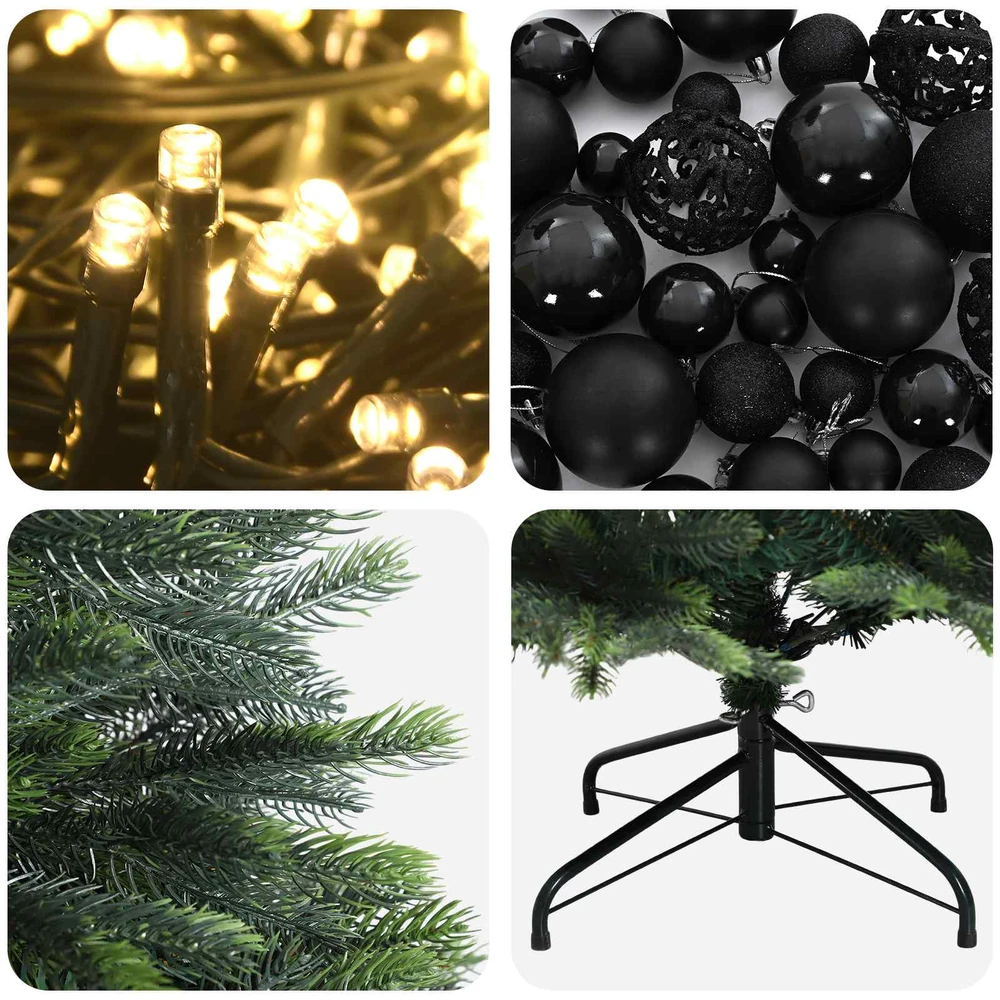 Dirbtinė Kalėdų eglutė su burbulais 180 cm 300 LED Šilta balta