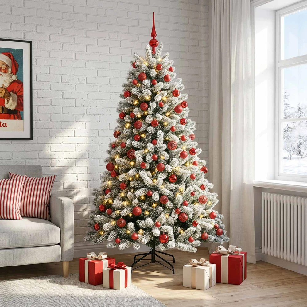 Dirbtinė Kalėdų eglutė su burbulais 180 cm 300 LED Šilta balta