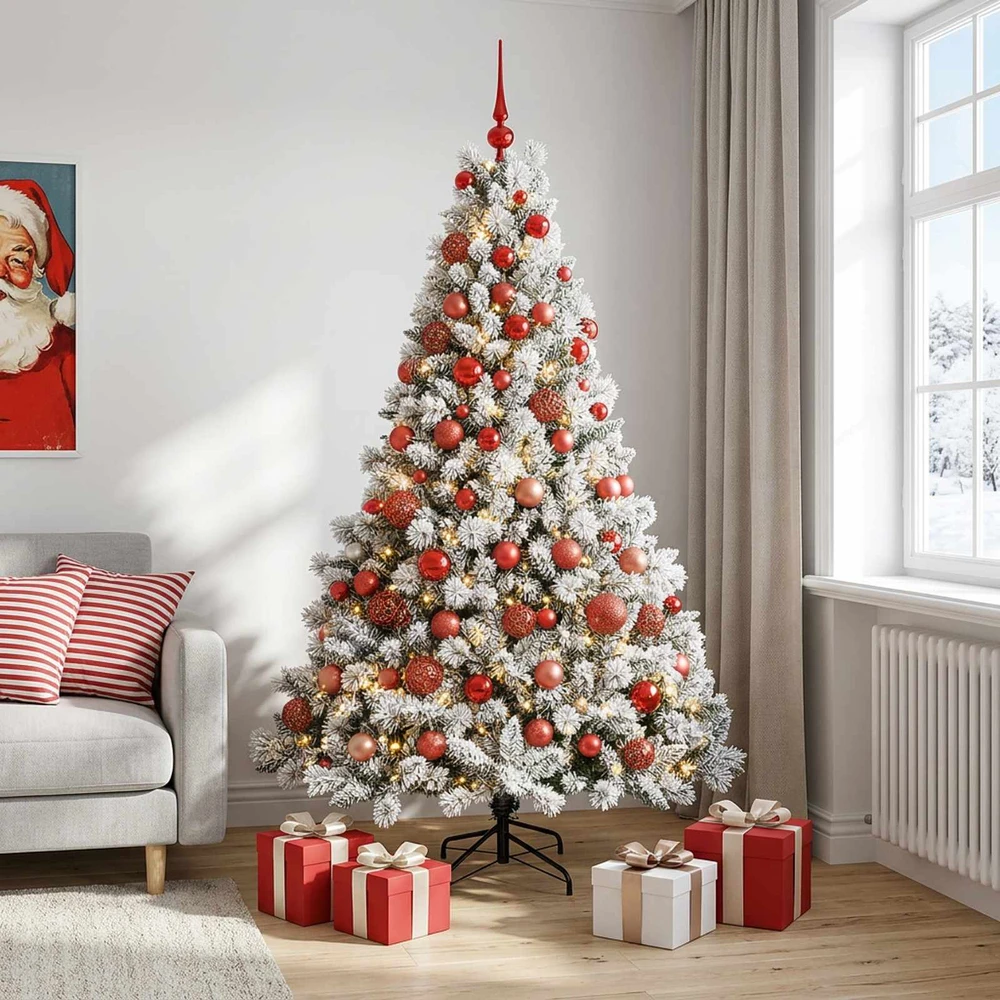 Dirbtinė Kalėdų eglutė su burbulais 180 cm 300 LED Šilta balta