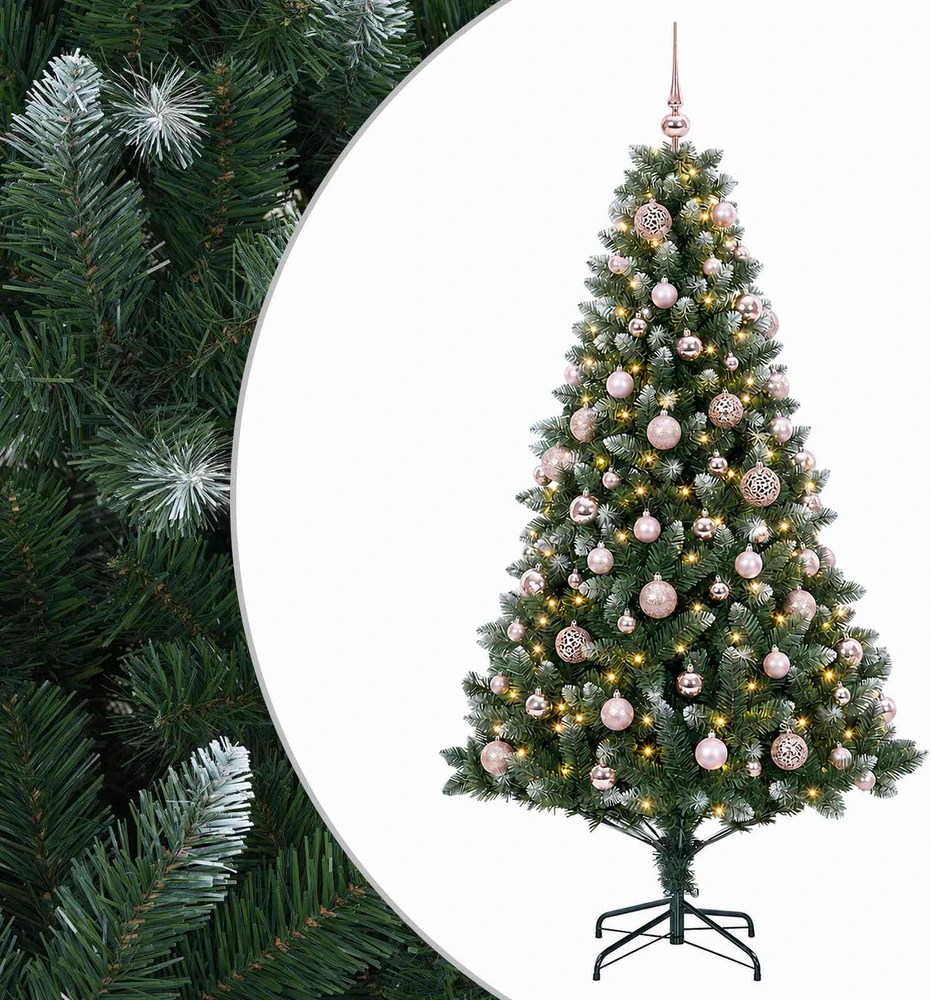 Dirbtinė Kalėdų eglutė su burbulais 210 cm 300 LED Šilta balta