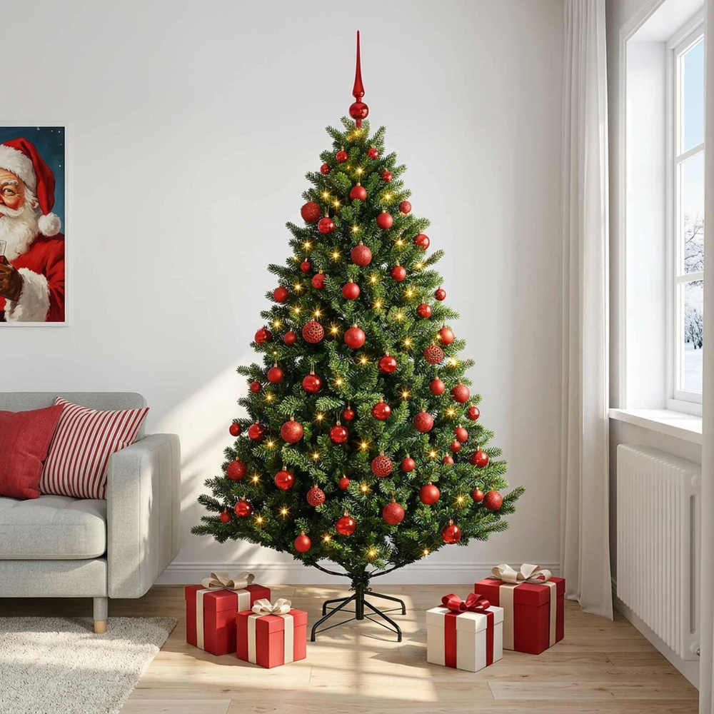 Dirbtinė Kalėdų eglutė su burbulais 210 cm 300 LED Šilta balta