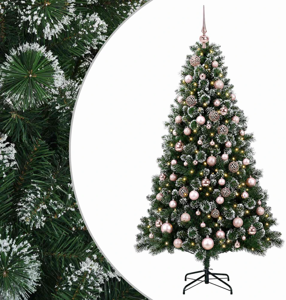 Dirbtinė Kalėdų eglutė su burbulais 210 cm 300 LED Šilta balta
