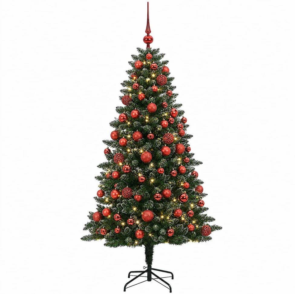 Dirbtinė Kalėdų eglutė su burbulais 210 cm 300 LED Šilta balta