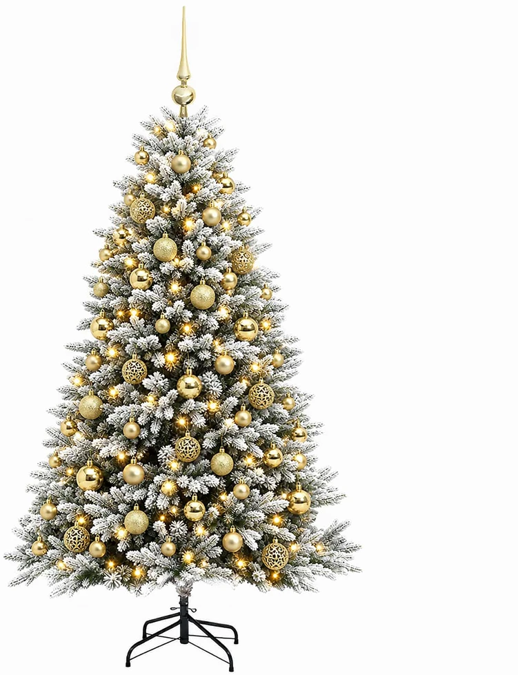 Dirbtinė Kalėdų eglutė su burbulais 210 cm 300 LED Šilta balta