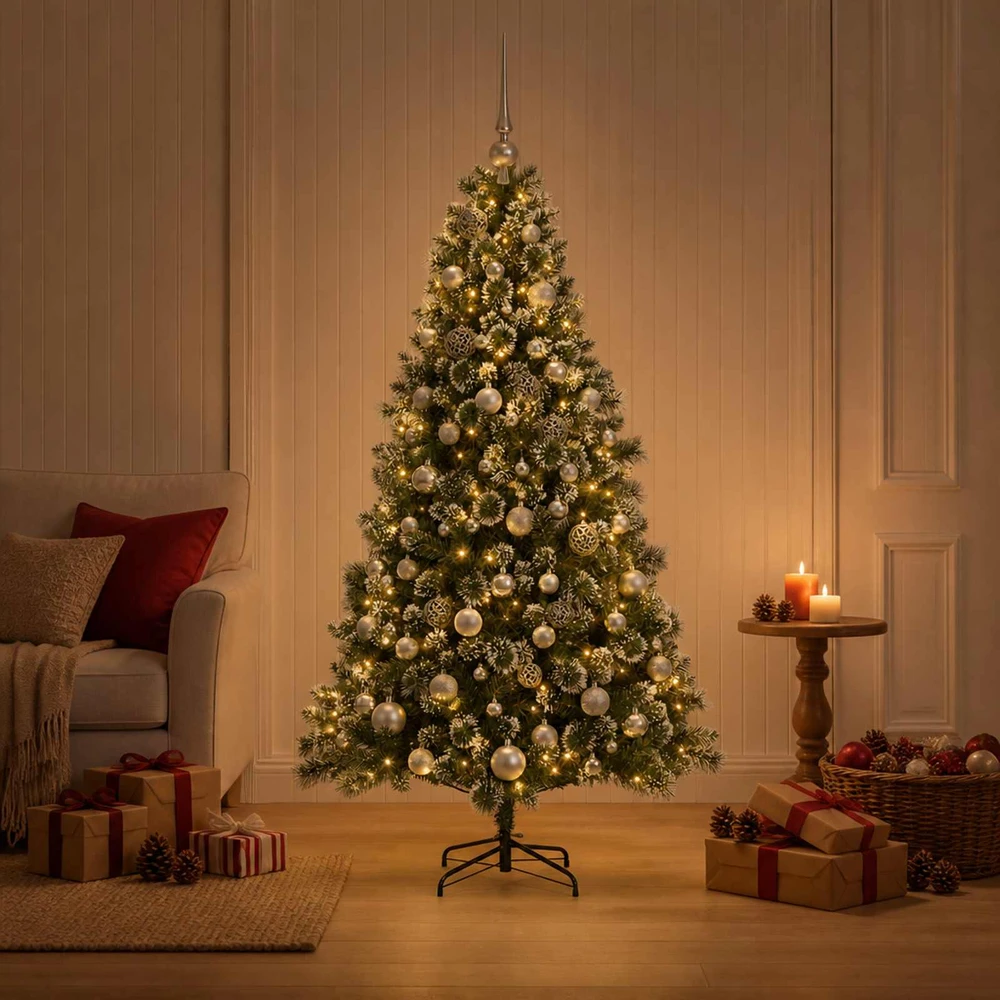 Dirbtinė kalėdinė eglutė su rutuliuku 210 cm 300 LED