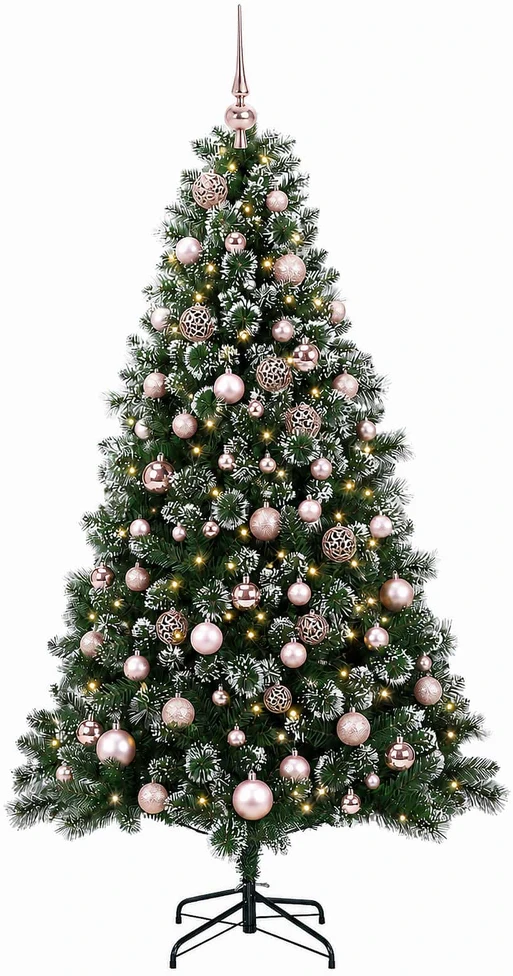 Dirbtinė Kalėdų eglutė su burbulais 210 cm 300 LED Šilta balta