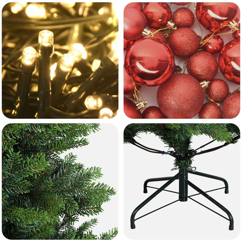 Dirbtinė Kalėdų eglutė su burbulais 210 cm 300 LED Šilta balta