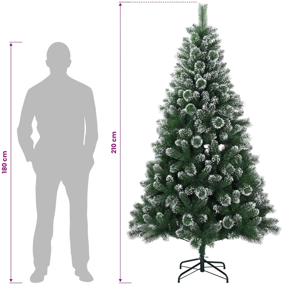 Dirbtinė Kalėdų eglutė su burbulais 210 cm 300 LED Šilta balta