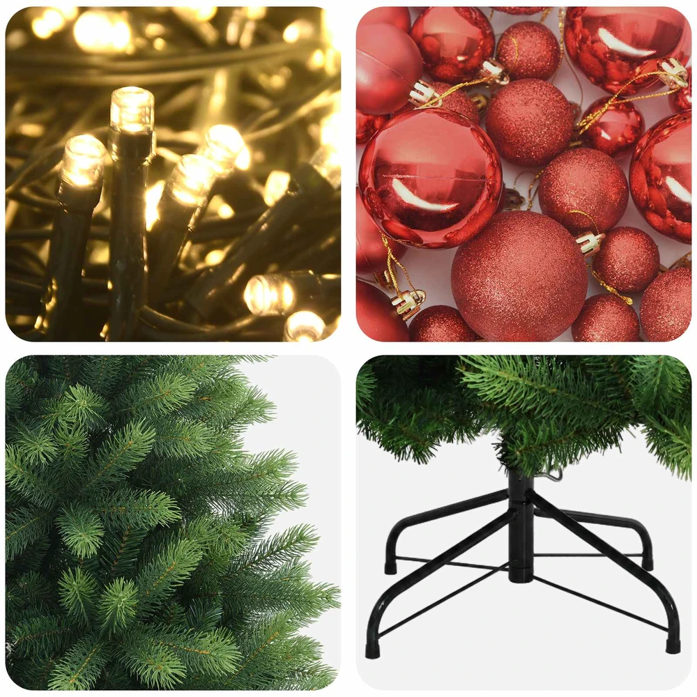 Dirbtinė Kalėdų eglutė su burbulais 210 cm 300 LED Šilta balta