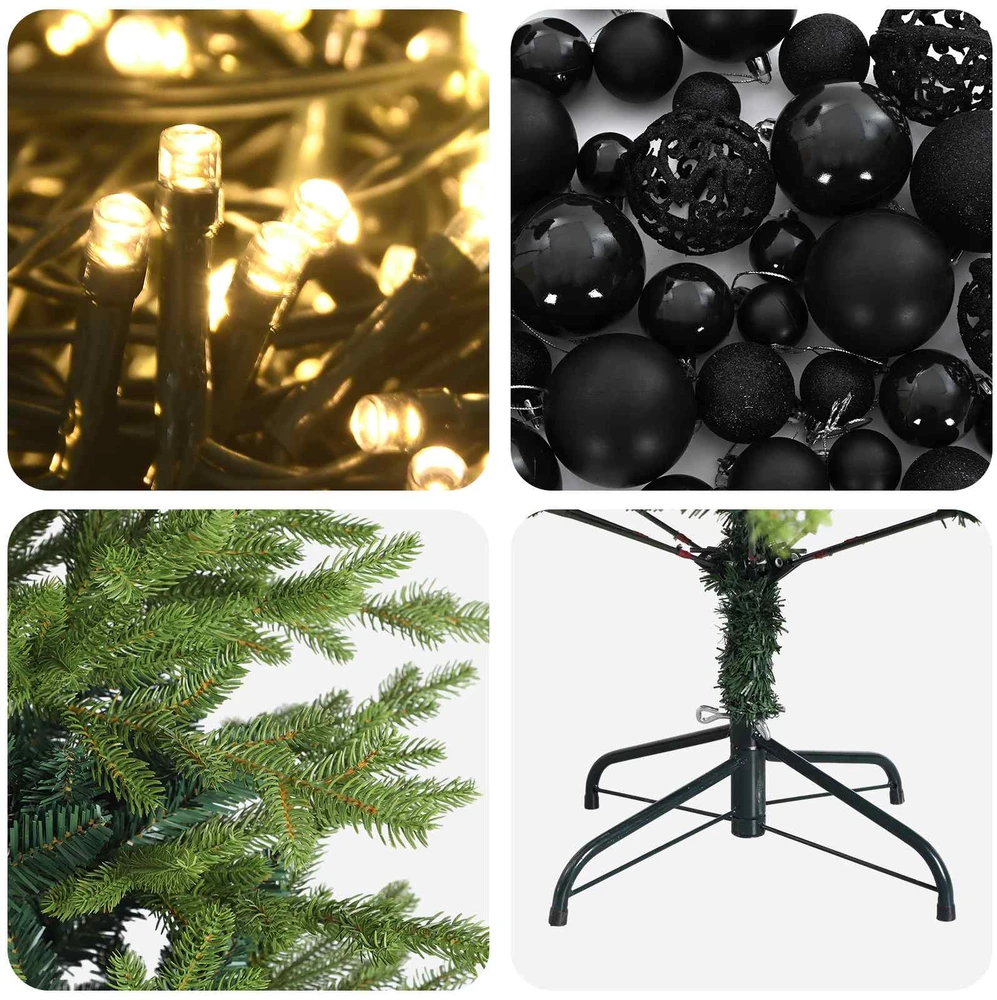 Dirbtinė Kalėdų eglutė su burbulais 210 cm 300 LED Šilta balta