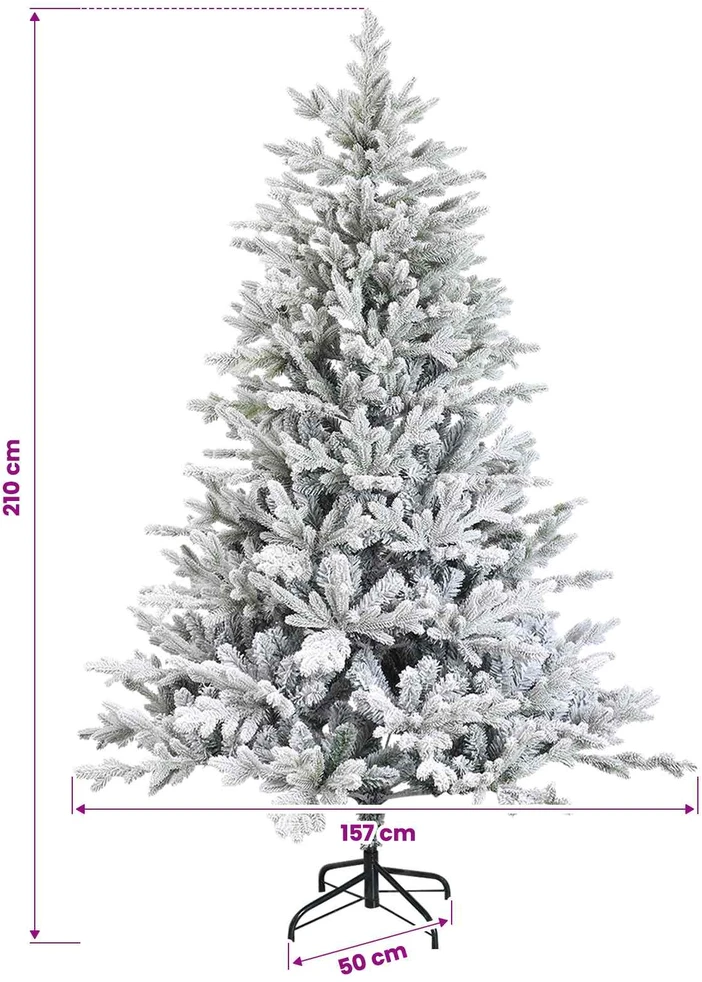 Dirbtinė Kalėdų eglutė su burbulais 210 cm 300 LED Šilta balta