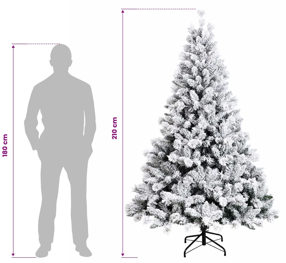 Dirbtinė Kalėdų eglutė su burbulais 210 cm 300 LED Šilta balta