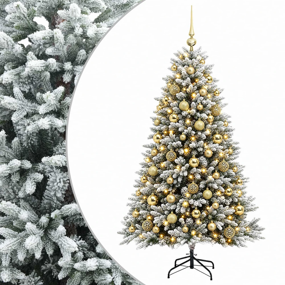 Dirbtinė Kalėdų eglutė su burbulais 210 cm 300 LED Šilta balta