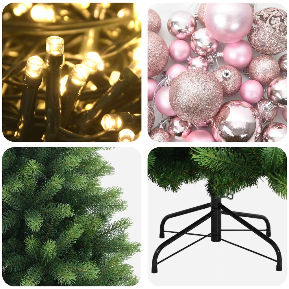 Dirbtinė Kalėdų eglutė su burbulais 210 cm 300 LED Šilta balta