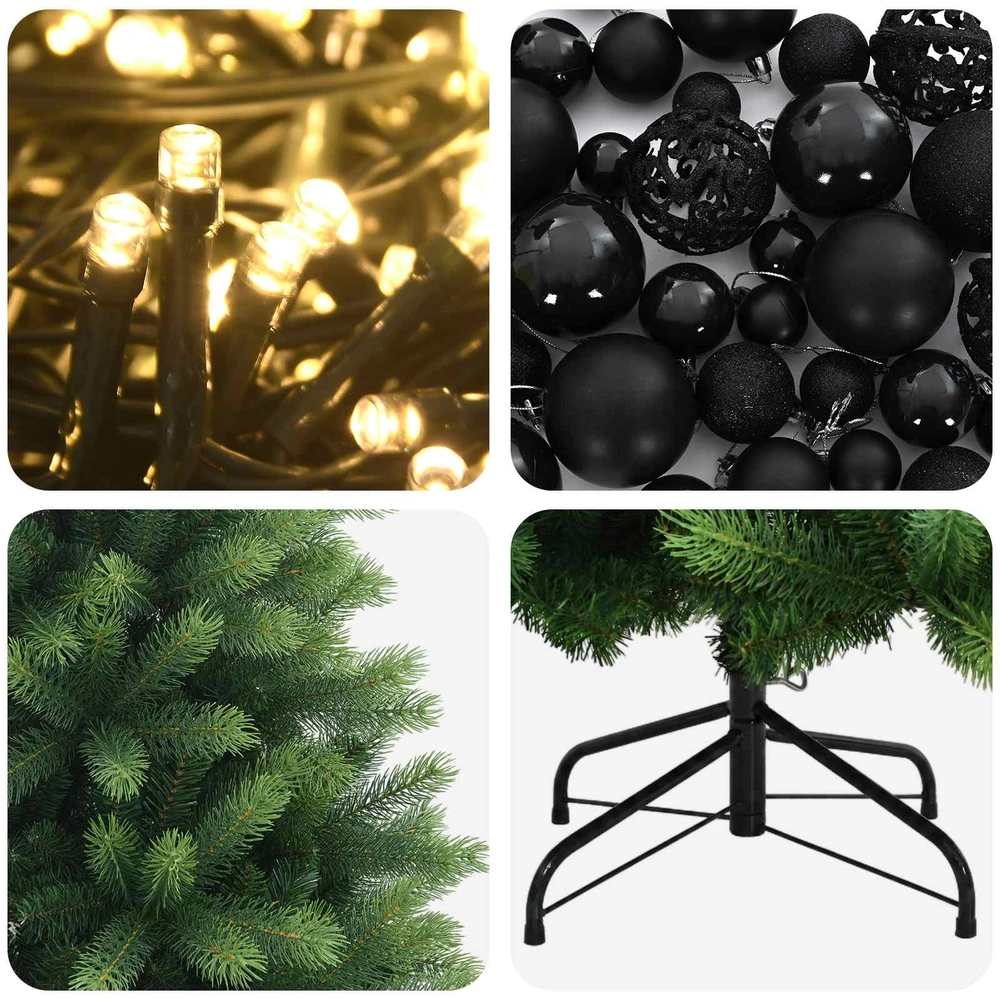 Dirbtinė Kalėdų eglutė su burbulais 210 cm 300 LED Šilta balta