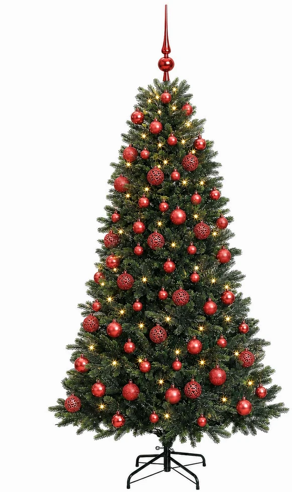 Dirbtinė Kalėdų eglutė su burbulais 210 cm 300 LED Šilta balta
