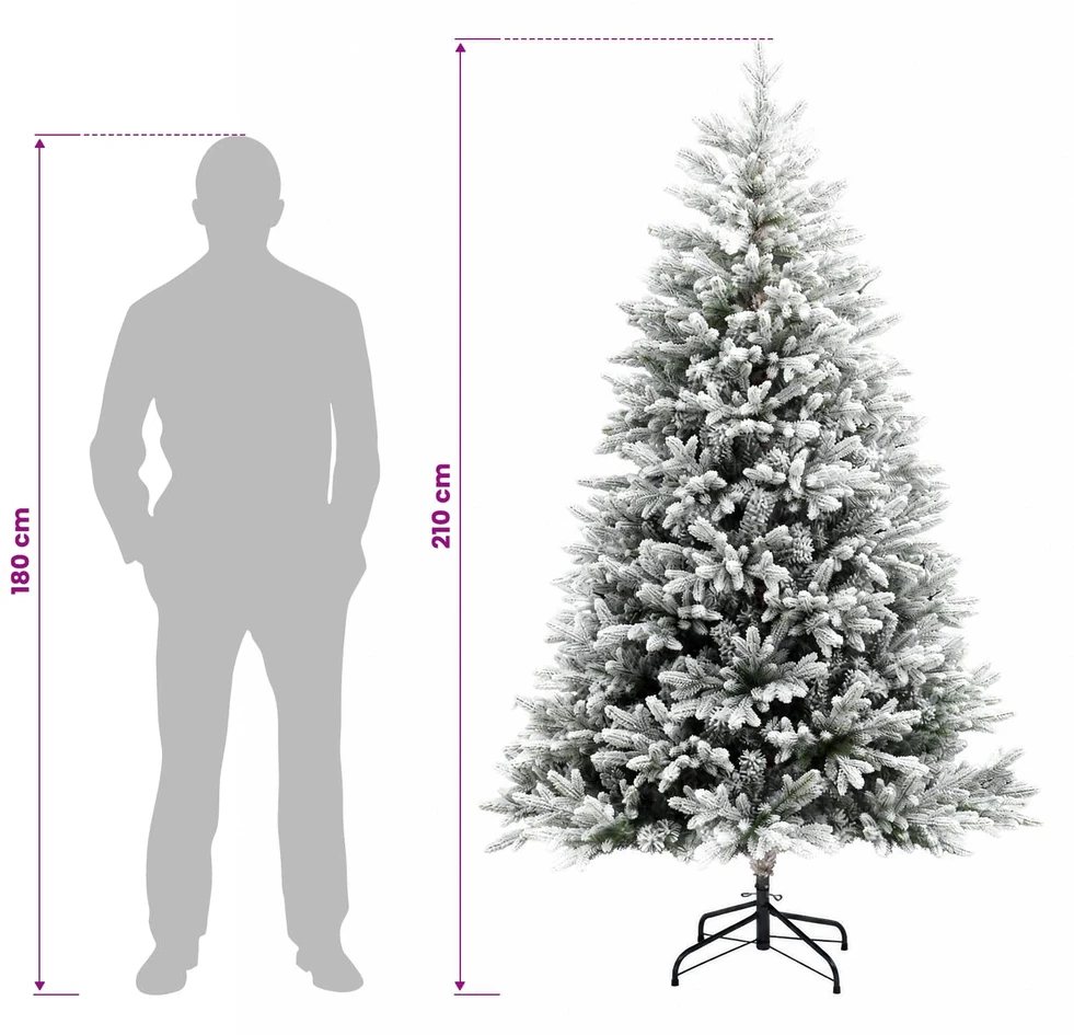 Dirbtinė Kalėdų eglutė su burbulais 210 cm 300 LED Šilta balta