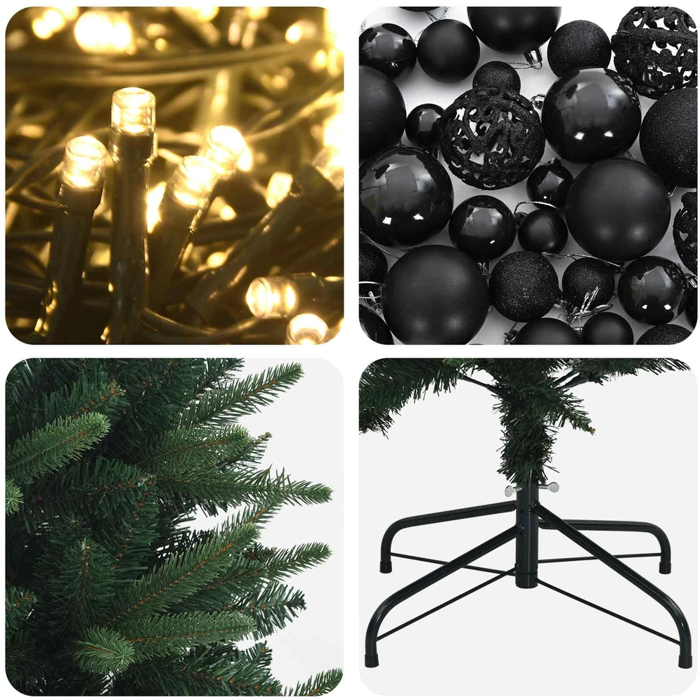 Dirbtinė Kalėdų eglutė su burbulais 210 cm 300 LED Šilta balta