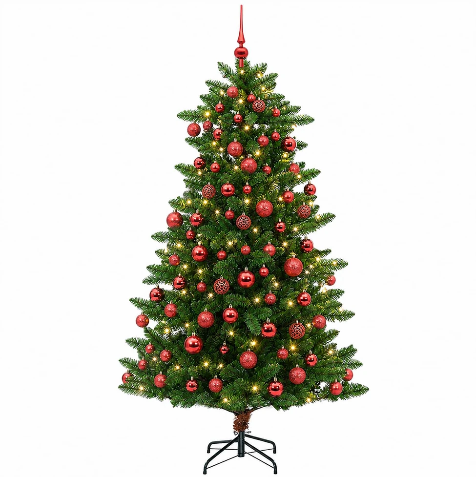 Dirbtinė Kalėdų eglutė su burbulais 210 cm 300 LED Šilta balta