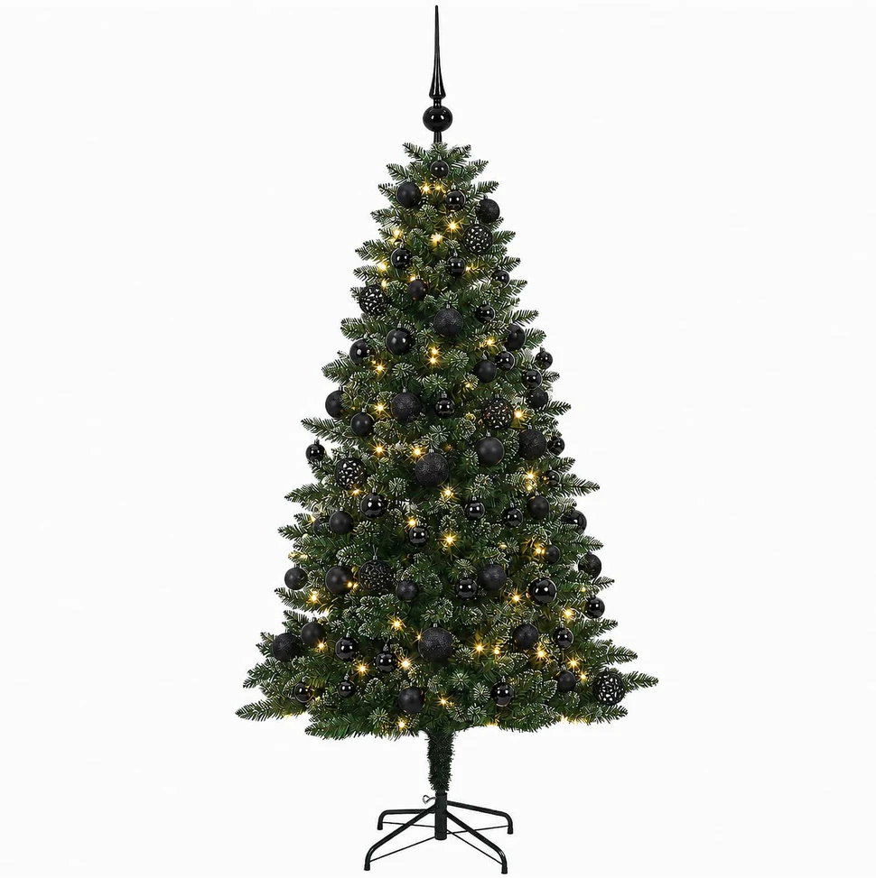 Dirbtinė Kalėdų eglutė su burbulais 210 cm 300 LED Šilta balta