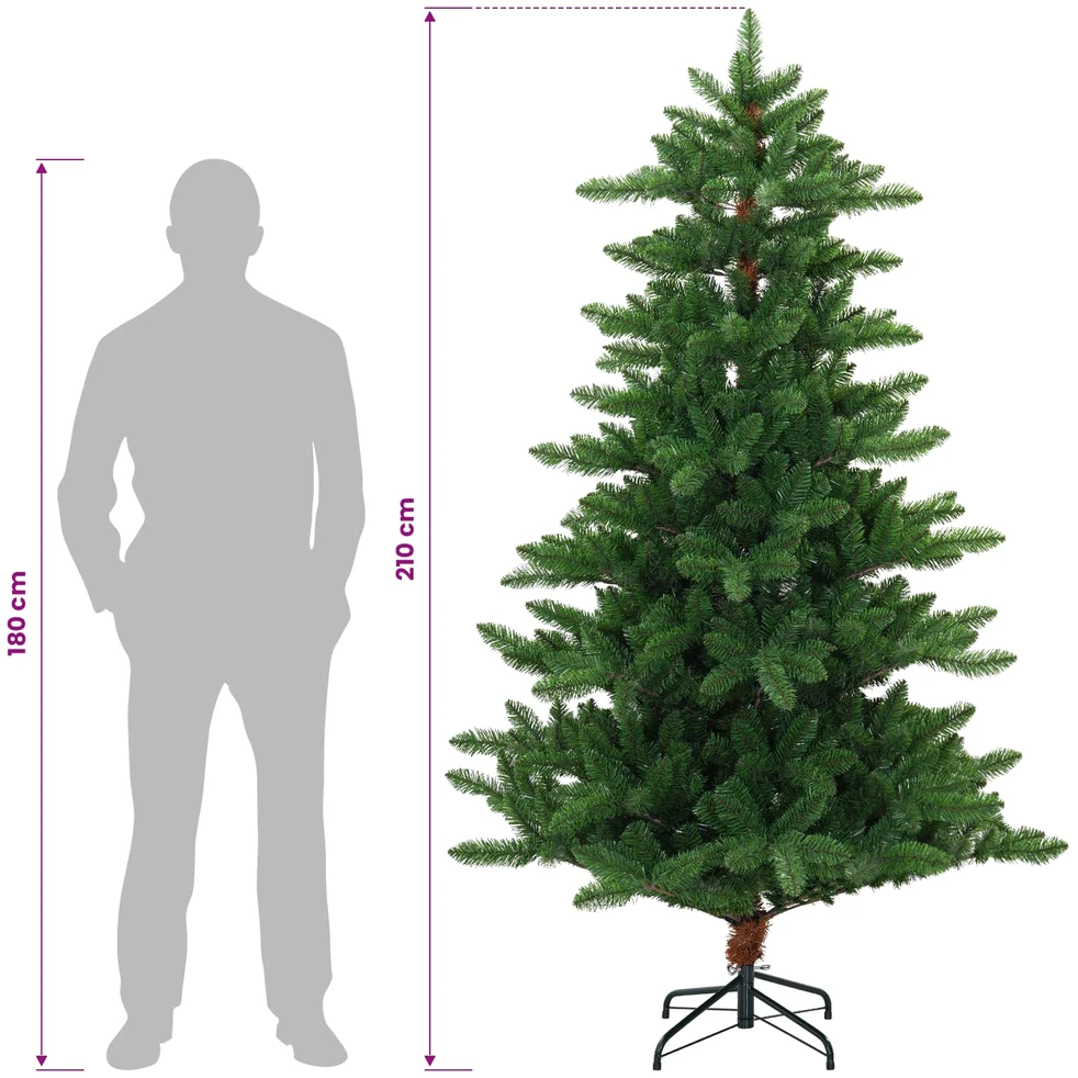 Dirbtinė Kalėdų eglutė su burbulais 210 cm 300 LED Šilta balta