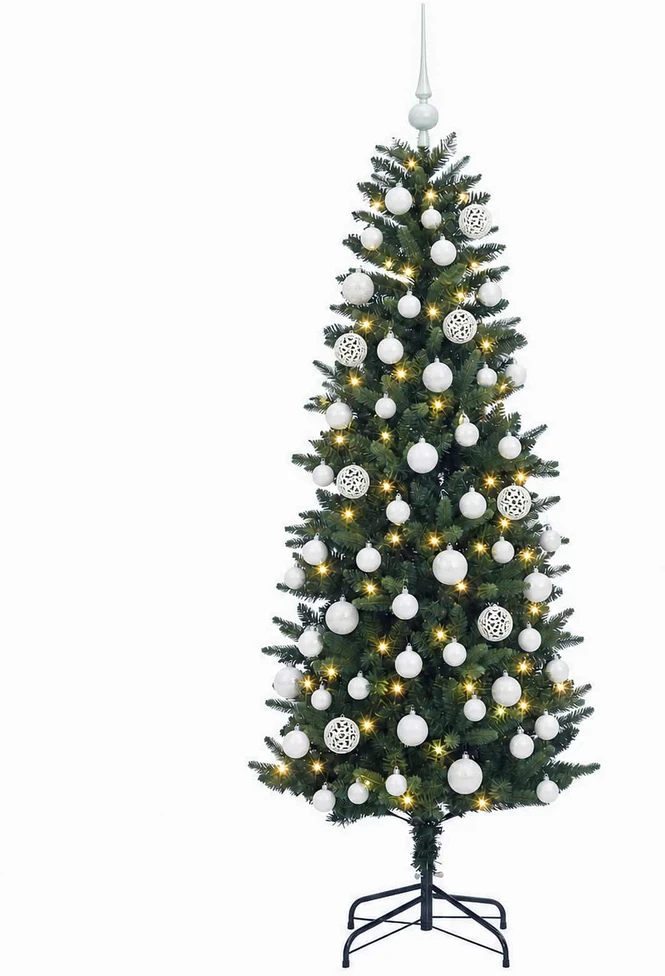 Dirbtinė Kalėdų eglutė su burbulais 210 cm 300 LED Šilta balta