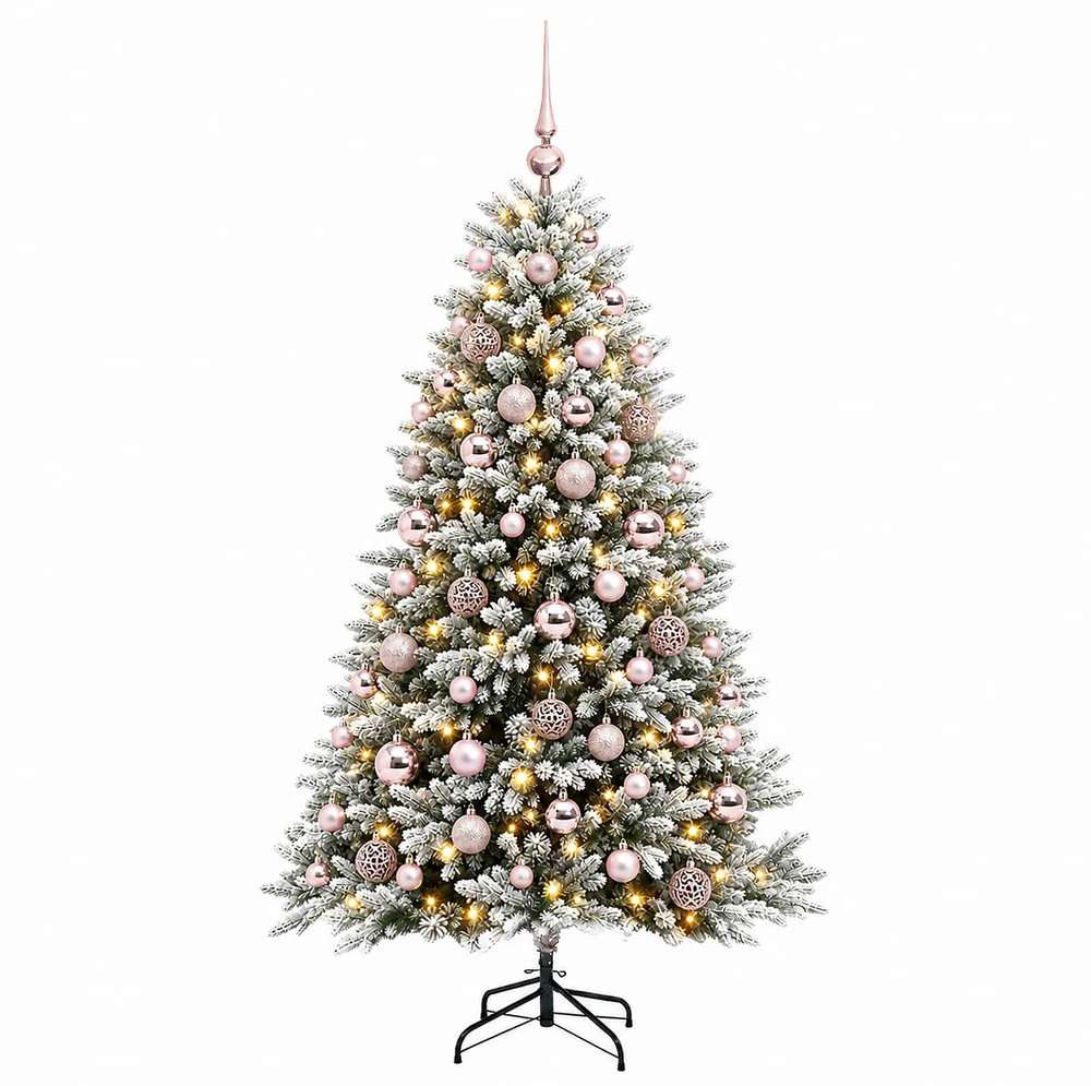 Dirbtinė Kalėdų eglutė su burbulais 210 cm 300 LED Šilta balta