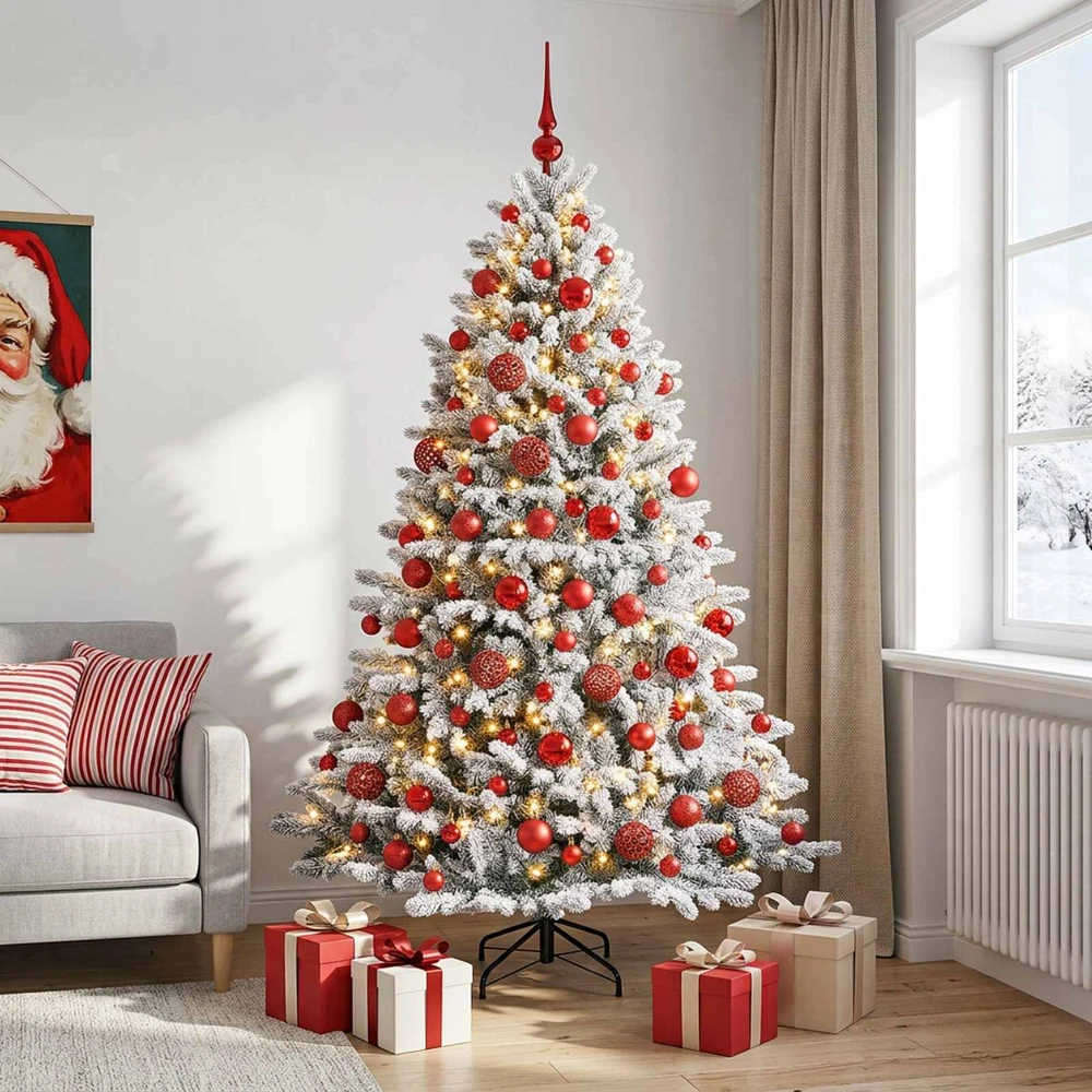 Dirbtinė Kalėdų eglutė su burbulais 210 cm 300 LED Šilta balta