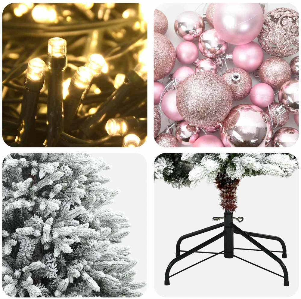 Dirbtinė Kalėdų eglutė su burbulais 210 cm 300 LED Šilta balta
