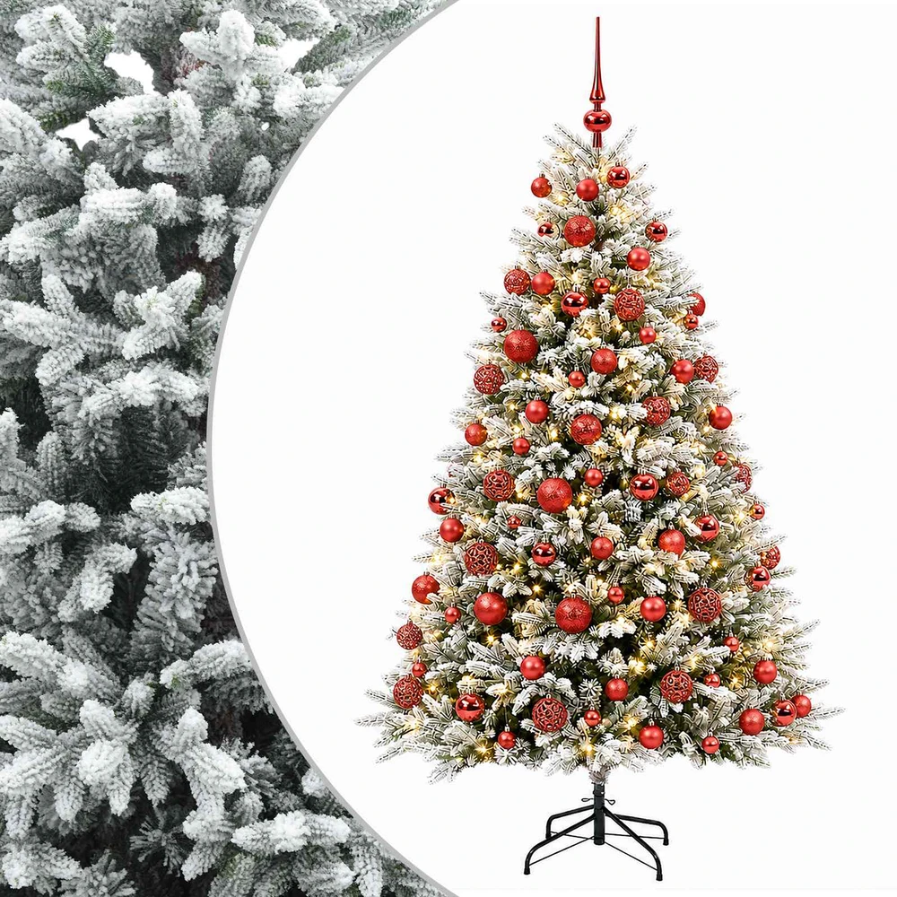 Dirbtinė Kalėdų eglutė su burbulais 210 cm 300 LED Šilta balta
